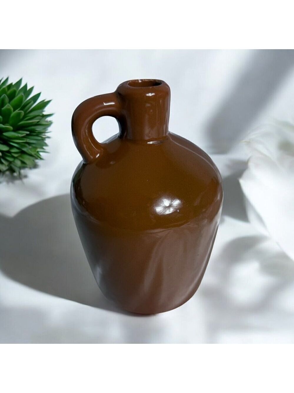 Vintage Brown Whiskey Crock Moonshine Jug 7 Inch - Picture 2 of 6